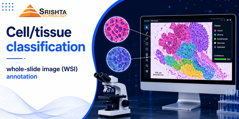 Whole-slide image (WSI) annotation, cell/tissue classification